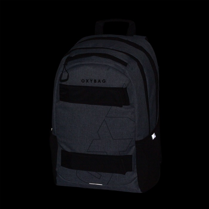 Studentský batoh + etue OXY Sport Grey Melange